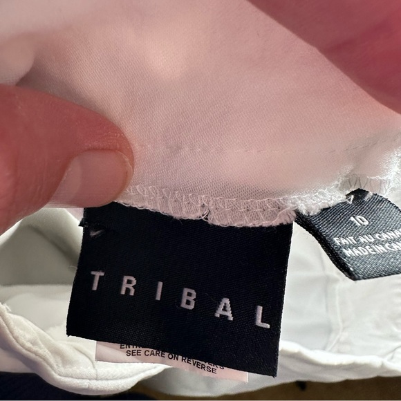 Tribal Women's White Croppped Pants Size 10 - Picture 8 of 14